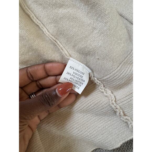 Lola Paris Beige Shawl Collar Cardigan Sweater M/L - Picture 5 of 5